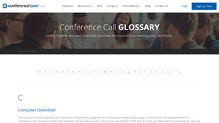 Conference Call Terms | ConferenceTown.com