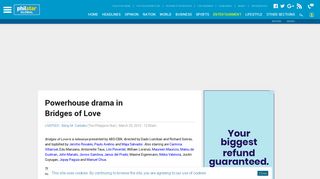 Powerhouse drama in Bridges of Love | Philstar.com