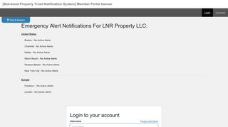 Starwood Property Trust Notification System - Login to your account