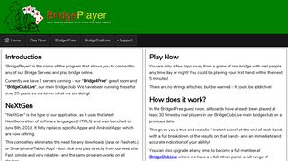 BridgePlayer - The free HTML5 application to play bridge online