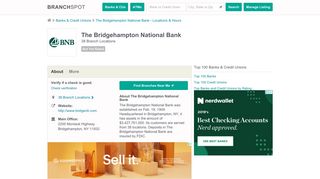 The Bridgehampton National Bank - 38 Locations, Hours, Phone ...
