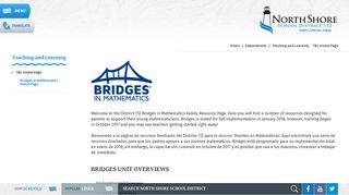 Teaching and Learning / Bridges in Mathematics Home Page