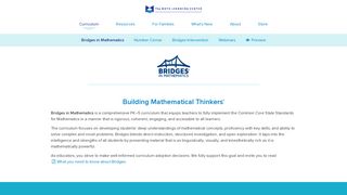 Bridges | The Math Learning Center