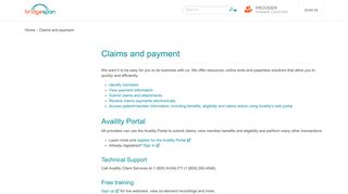 Claims and payment - BridgeSpan Health