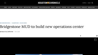Bridgestone MUD to build new operations center - Houston Chronicle