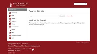 eBill - Search this site | MyBSU - Bridgewater State University