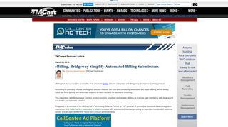 eBilling, Bridgeway Simplify Automated Billing Submissions - TMCnet