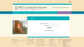 Your Account Login - MBTI Certification and Myers-Briggs Training