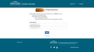 Patient Gateway Account Enrollment - Partners Healthcare