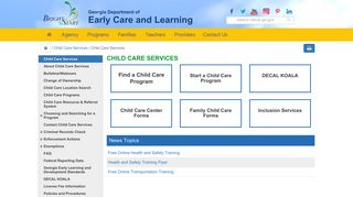 Child Care Services - Bright from the Start
