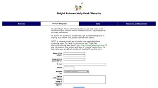 How Do I Sign Up? - Bright Futures Information System