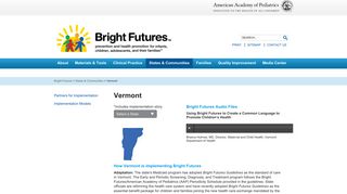 Vermont - Bright Futures - AAP.org
