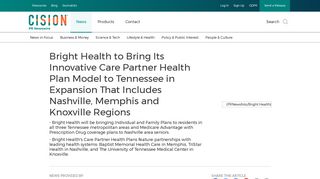 Bright Health to Bring Its Innovative Care Partner Health Plan Model to ...