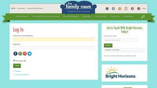 Log In | The Family Room - Bright Horizons - Bright Horizons Blogs