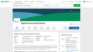 Working at Bright Horizons Family Solutions | Glassdoor