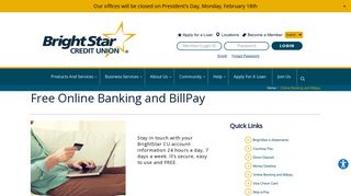 Online Banking and Billpay - BrightStar Credit Union
