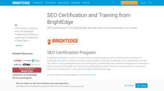 SEO Certification | SEO Training and Certification - BrightEdge