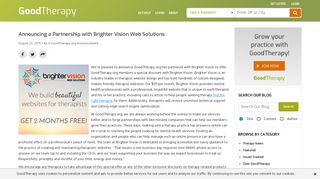 Announcing a Partnership with Brighter Vision Web Solutions