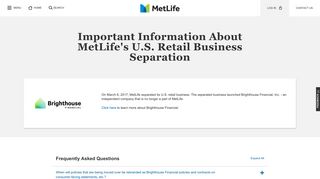 Brighthouse Financial - MetLife