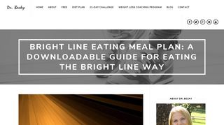 Bright Line Eating MEAL PLAN & Recipes: A ... - Dr Becky Fitness