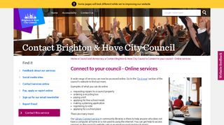 Connect to your council - Online services | Brighton & Hove City Council