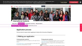 Application process - University of Brighton