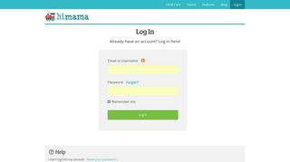 HiMama - Please Log In