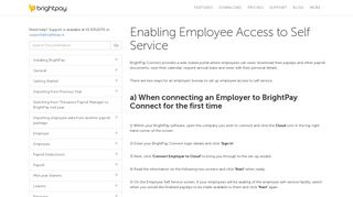 Enabling Employee Access to Self Service - BrightPay Documentation