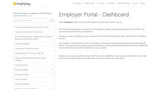 Employer Portal - Dashboard - BrightPay Documentation