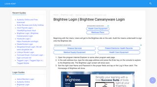 Brightree Login | Brightree Careanyware Login - login How?
