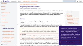 BrightSign Player Security - Documentation - Documentation