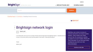 Brightsign network login – BrightSign Support