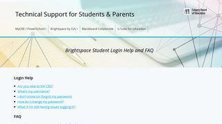 Brightspace Student Login Help - CBE