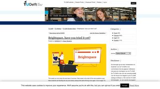 Brightspace, have you tried it yet? - TU News - TU Delft