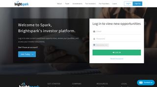 Login to Spark - Brightspark Ventures