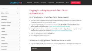Logging in to Brightspot with Two-Factor Authentication — Brightspot ...