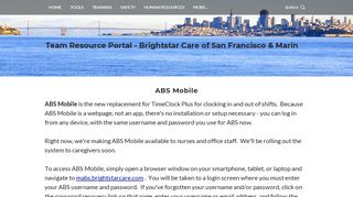 ABS Mobile - Team Resource Portal - Brightstar Care of San Francisco ...