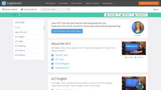 Online ACT Prep - ACT Testing - Brightstorm