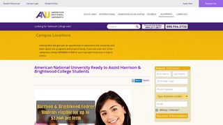 American National University Ready to Assist Harrison & Brightwood ...