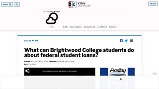 What can Brightwood College students do about federal student loans?