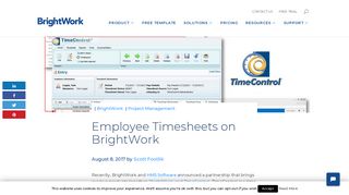 Employee Timesheets on BrightWork - BrightWork.com