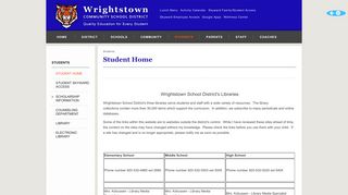 Wrightstown Community School District - Student Home