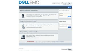 Dell EMC - Brillium Sign-In