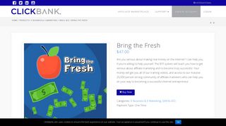 Bring the Fresh - ClickBank