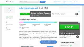 Access admin.brinkpos.net. Brink POS