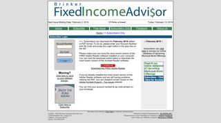 Subscribers Only - Brinker Fixed Income Advisor | Brinker Fixed ...
