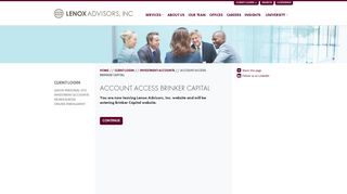 Account Access Brinker Capital - Lenox Advisors
