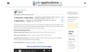 Chili's Application, Jobs & Careers Online - Job-Applications.com