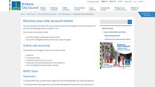Receive your rate account online | Brisbane City Council