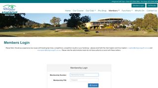 Members Login - Ashgrove Golf Club
